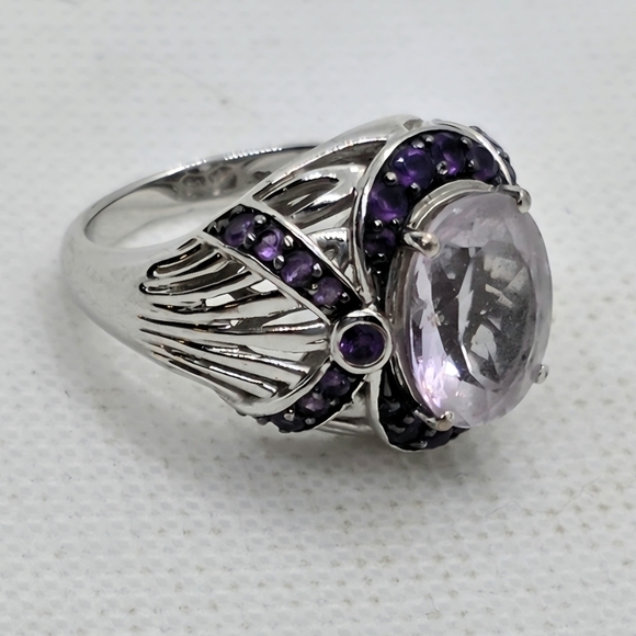 Victoria Wieck Jewelry - Victoria Wieck  Rose De France Amethyst & African Amethyst Art Deco Ring